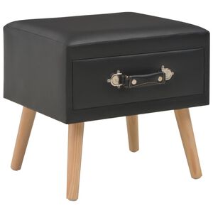 vidaXL sengebord 40 x 35 x 40 cm kunstl&aelig;der sort