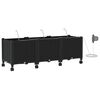 vidaXL Havekrukke med vanding og hjul 3 stk. Sort 120 x 40 x 43,5 cm