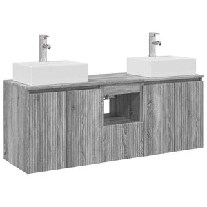 vidaXL Badev&aelig;relsesskabs&aelig;t 3 stk. Gr&aring; Sonoma 129 x 41 x 79,5 cm