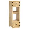 vidaXL Kabinet SKI HonningBrun 66 x 58 x 207 cm Massiv fyrretr&aelig;