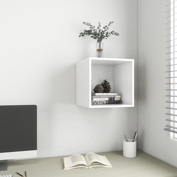 vidaXL v&aelig;gskab 37x37x37 cm konstrueret tr&aelig; hvid