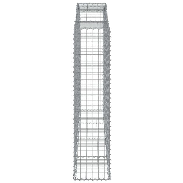 vidaXL buet gabionkurv 300x50x200/220 cm galvaniseret jern