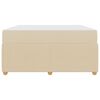 vidaXL Sengestel med madras Creme 160 x 200 cm Stof
