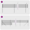 vidaXL trådhegn med jordspyd 2x25 m antracitgrå