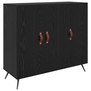 vidaXL Sideboard Sort eg 89,5 x 34 x 80 cm Konstrueret tr&aelig;