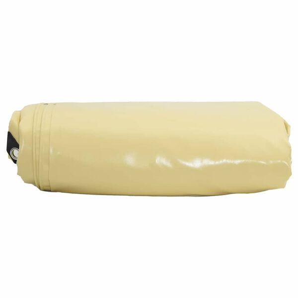 vidaXL Tarpaulin 650g / m&sup2; Beige 4 x 7 m L&aelig;rred med PVC-bel&aelig;gning