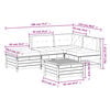 vidaXL lounges&aelig;t til haven 5 dele med hynder massivt fyrretr&aelig;