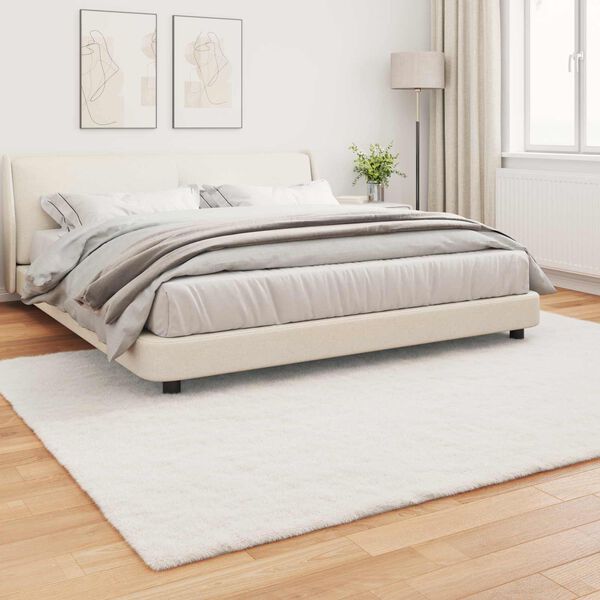 vidaXL Faux Kanin Pels T&aelig;ppe Olite Creme 200 x 280 cm Polyester