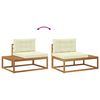 vidaXL Udend&oslash;rs sofagruppe 6 Stk Naturlig og Fl&oslash;de