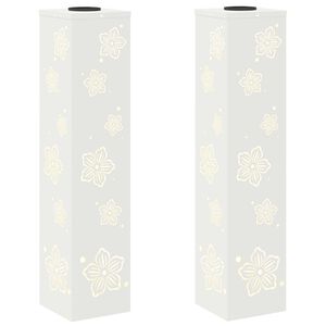 vidaXL Solar LED sti lys 2 stk. Varm hvid 18 x 18 x 80 cm