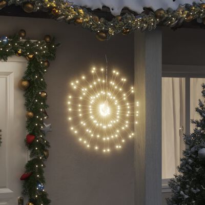 vidaXL lysende starburst-dekoration 4 stk. 140 LED'er 17 cm varm hvid