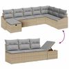 vidaXL Sofa S&aelig;t med pude 8 pcs polyrattan