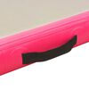 vidaXL oppustelig gymnastikmåtte med pumpe 700 x 100 x 10 cm PVC Pink