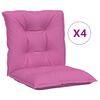 vidaXL stolehynder med lav ryg 4 stk. 100x50x7 cm stof pink