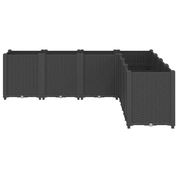 vidaXL plantekasse 160x160x53 cm PP sort