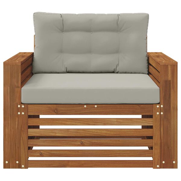 vidaXL Udend&oslash;rs sofagruppe Soli Akacietr&aelig; og polyester Naturfarvet