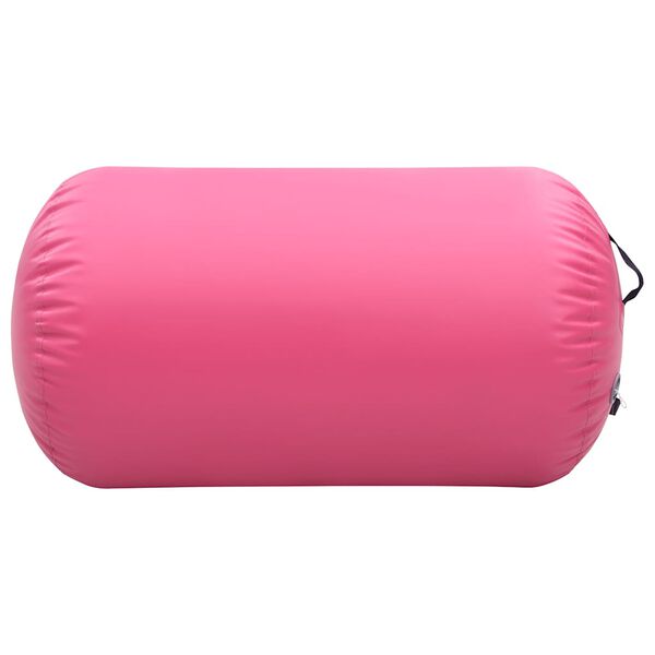 vidaXL oppustelig gymnastikrulle med pumpe 100x60 cm PVC lyser&oslash;d