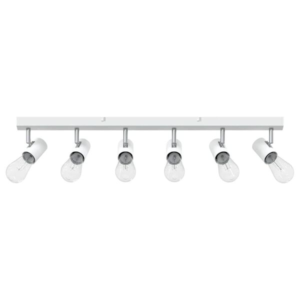vidaXL Loftsspot med spotlights Hvid 73 x 6,5 x 11,5 cm Metal