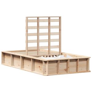 vidaXL Sengestel Voks brun 75 x 190 cm Massiv fyrretr&aelig;