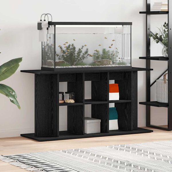 vidaXL akvariestativ sort egetr&aelig; 120x40x60 cm konstrueret tr&aelig;
