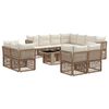 vidaXL Havesofa S&aelig;t 12 stk. Beige polyrattan