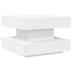 vidaXL sofabord 360 grader drejeligt 50x50x34,5 cm hvid