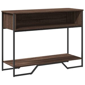 vidaXL konsolbord 100x35x74,5 cm konstrueret tr&aelig; brun egetr&aelig;sfarve