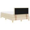 vidaXL Box spring seng med madras Creme 120 x 190 cm Stof