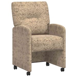 vidaXL Spisebordsstole med hjul med hjul 2 pcs Lysegr&aring; 57 x 67 x 95 cm