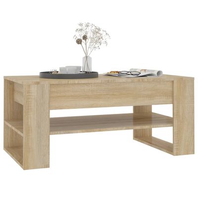 vidaXL sofabord 102x55x45 cm konstrueret træ sonoma-eg