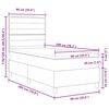 vidaXL Box spring seng med madras Creme 90 x 200 cm Stof