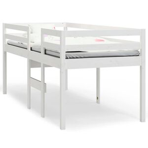 vidaXL h&oslash;jseng 90x200 cm massivt fyrretr&aelig; hvid