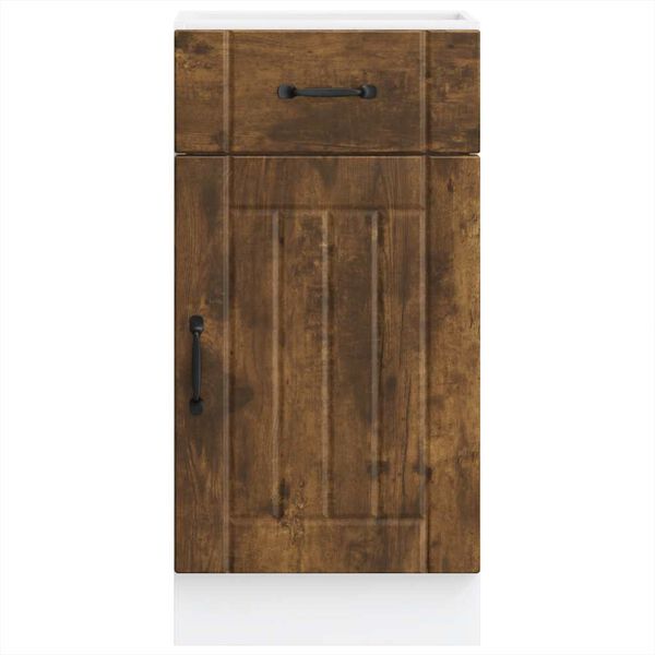 vidaXL k&oslash;kkenunderskab Lucca konstrueret tr&aelig; r&oslash;get egetr&aelig;sfarve