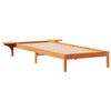 vidaXL Sengestel med sideborde Voks brun 80 x 210 cm Massiv fyrretr&aelig;