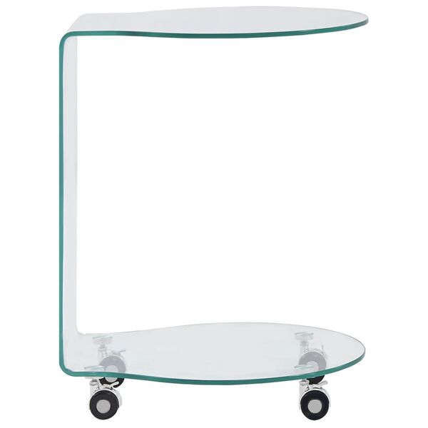 vidaXL sofabord 45 x 40 x 58 cm hærdet glas transparent