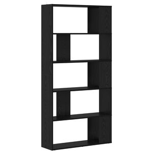 vidaXL Bogskab 80 x 24 x 159 cm Konstrueret tr&aelig; Sort eg