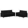 vidaXL Sofa S&aelig;t 2 stk. Sort Fl&oslash;jl