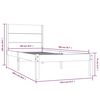 vidaXL sengeramme uden madras 100x200 cm massivt fyrretræ