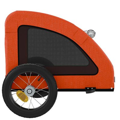 vidaXL cykeltrailer til kæledyr oxfordstof og jern orange