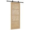 vidaXL Skyded&oslash;r ORKDAL Naturfarvet 83 x 211 cm Massivt fyrretr&aelig;