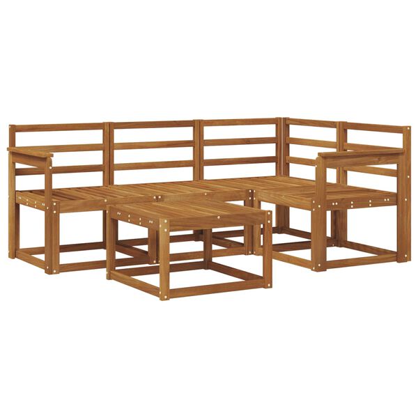 vidaXL Udend&oslash;rs sofagruppe 5 pcs Naturfarvet Massivt Akacietr&aelig;