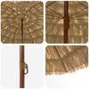 vidaXL Strand Parasol Brun Ø 206 x 209.5 cm Stål