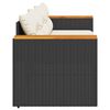 vidaXL 3-personers havesofa med hynder polyrattan sort