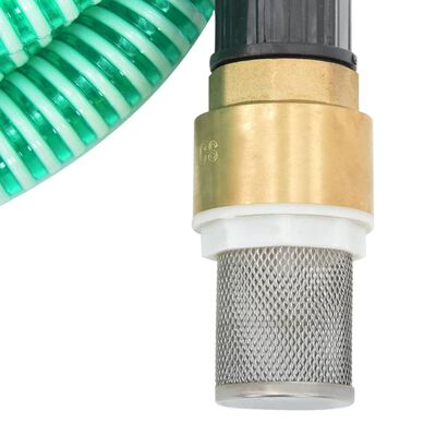 vidaXL sugeslange med messingkoblinger 1,1" 3 m PVC grøn