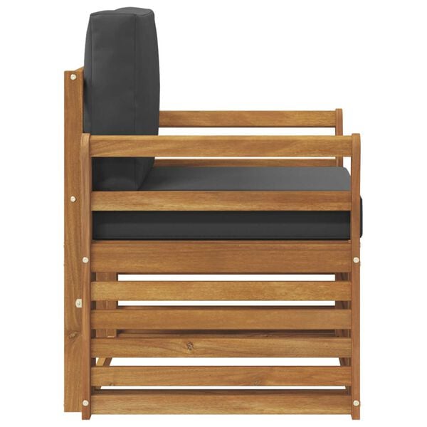 vidaXL Udend&oslash;rs sofagruppe Soli Akacietr&aelig; og polyester Naturfarvet