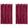 vidaXL Velour Gardiner med gardiner 2 pcs Vinrød 175 x 140 cm Fløjl