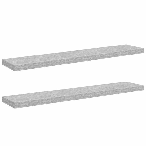 vidaXL v&aelig;ghylder 2 stk. 120x23,5x3,8 cm MDF betongr&aring;