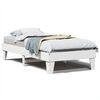 vidaXL sengeramme uden madras 75x190 cm massivt fyrretr&aelig; hvid