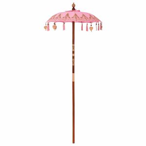 vidaXL Balinesisk Parasol Lyser&oslash;d 125 x 125 x 260 cm