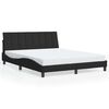 vidaXL sengeramme uden madras Hanko Sort 160x200 cm Fl&oslash;jl